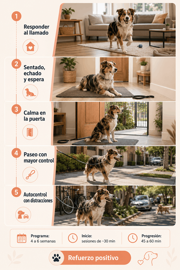 perro entrenando